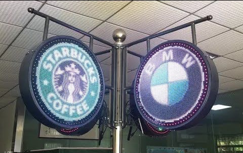 야외 순환 주도하는 상점 간판, P4RGB 양측은 로고 신호를 저장합니다