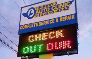 상점 광고용 야외 LED 표지판, P5RGB 방수 LED 화면 비디오 표시