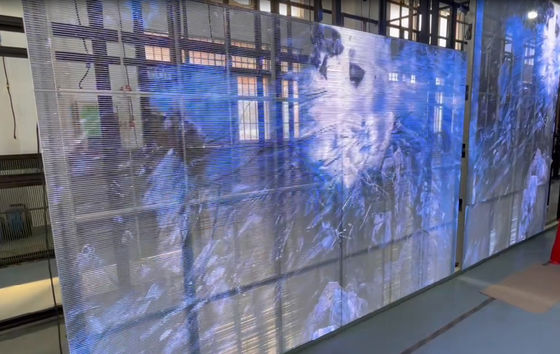 측면 조명 P3.91-7.8 투명 LED 화면