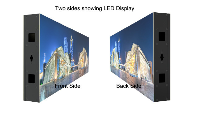 웨딩 용법을 위한 실내 임대 LED 화면을 보여주는 P2.976 RGB 양측